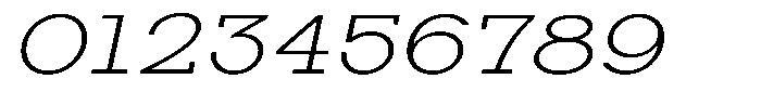 Zero Slab Extra Light Expanded Slanted Font OTHER CHARS