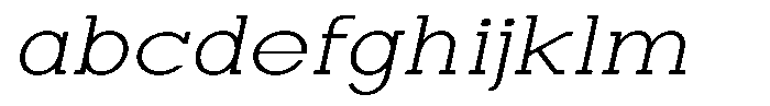 Zero Slab Extra Light Expanded Slanted FONT