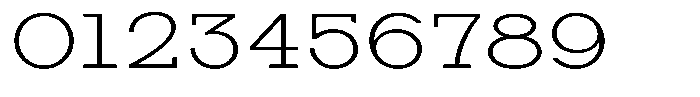 Zero Slab Extra Light Expanded Font OTHER CHARS