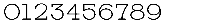 Zero Slab Extra Light Semi Expanded Font OTHER CHARS