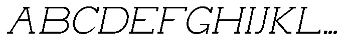 Zero Slab Extra Light Slanted Font
