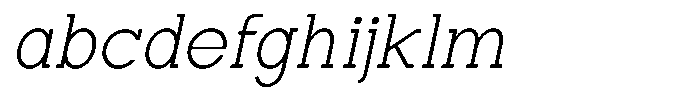 Zero Slab Extra Light Slanted FONT