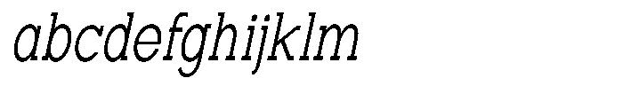 Zero Slab Light Condensed Slanted FONT