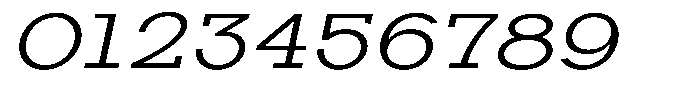 Zero Slab Light Expanded Slanted Font OTHER CHARS