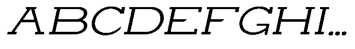 Zero Slab Light Expanded Slanted Font