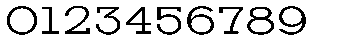 Zero Slab Light Expanded Font OTHER CHARS