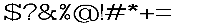 Zero Slab Light Expanded Font OTHER CHARS