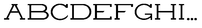 Zero Slab Light Expanded Font UPPERCASE