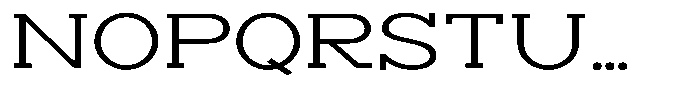 Zero Slab Light Expanded Font UPPERCASE