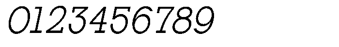 Zero Slab Light Semi Condensed Slanted Font OTHER CHARS