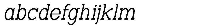 Zero Slab Light Semi Condensed Slanted FONT