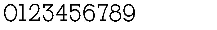 Zero Slab Light Semi Condensed Font OTHER CHARS