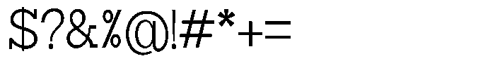 Zero Slab Light Semi Condensed Font OTHER CHARS