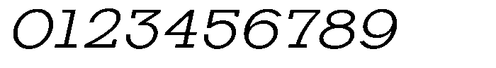 Zero Slab Light Semi Expanded Slanted Font OTHER CHARS