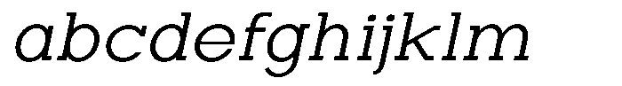 Zero Slab Light Semi Expanded Slanted FONT