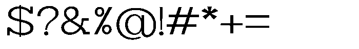 Zero Slab Light Semi Expanded Font OTHER CHARS