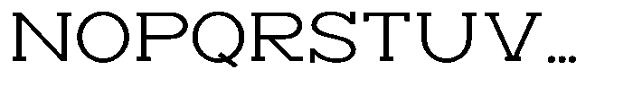 Zero Slab Light Semi Expanded Font UPPERCASE