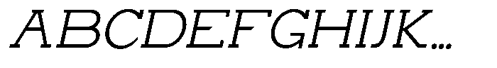 Zero Slab Light Slanted Font
