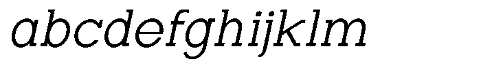 Zero Slab Light Slanted FONT