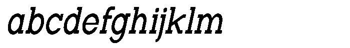 Zero Slab Medium Condensed Slanted FONT