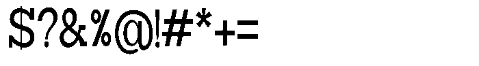 Zero Slab Medium Condensed Font OTHER CHARS