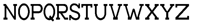 Zero Slab Medium Condensed Font UPPERCASE