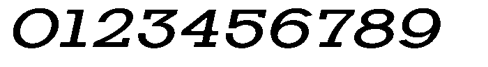 Zero Slab Medium Expanded Slanted Font OTHER CHARS