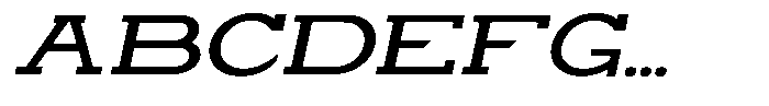 Zero Slab Medium Expanded Slanted Font UPPERCASE