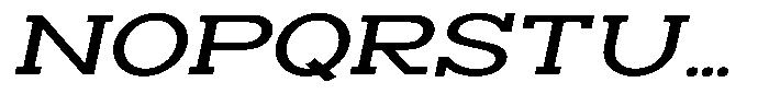 Zero Slab Medium Expanded Slanted Font UPPERCASE