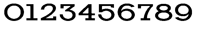 Zero Slab Medium Expanded Font OTHER CHARS