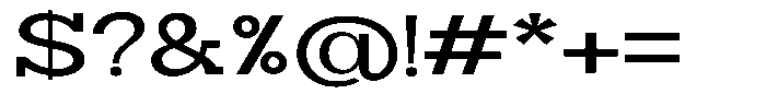 Zero Slab Medium Expanded Font OTHER CHARS