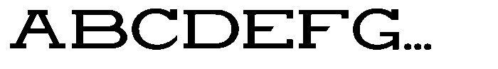 Zero Slab Medium Expanded Font UPPERCASE
