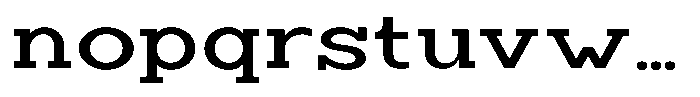 Zero Slab Medium Expanded Font LOWERCASE