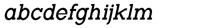Zero Slab Medium Semi Condensed Slanted FONT