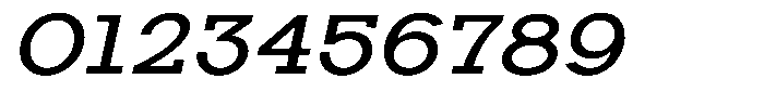 Zero Slab Medium Semi Expanded Slanted Font OTHER CHARS