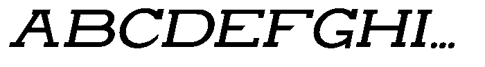 Zero Slab Medium Semi Expanded Slanted Font