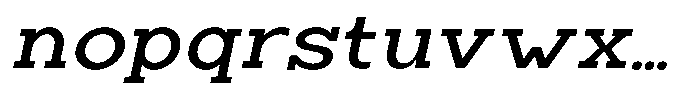 Zero Slab Medium Semi Expanded Slanted Font LOWERCASE