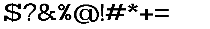Zero Slab Medium Semi Expanded Font OTHER CHARS