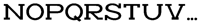 Zero Slab Medium Semi Expanded Font UPPERCASE