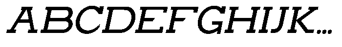 Zero Slab Medium Slanted Font UPPERCASE