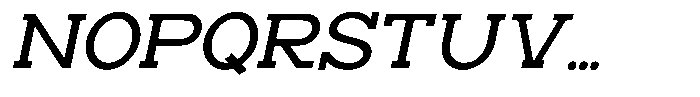 Zero Slab Medium Slanted Font UPPERCASE