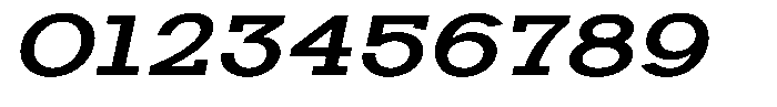 Zero Slab Semi Bold Expanded Slanted Font OTHER CHARS