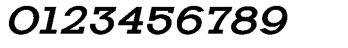 Zero Slab Semi Bold Semi Expanded Slanted Font OTHER CHARS