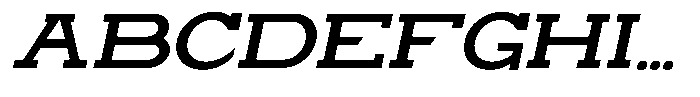 Zero Slab Semi Bold Semi Expanded Slanted Font