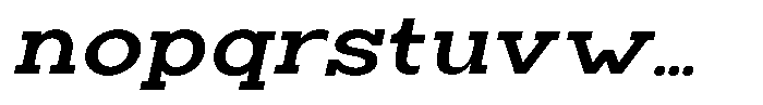 Zero Slab Semi Bold Semi Expanded Slanted Font LOWERCASE
