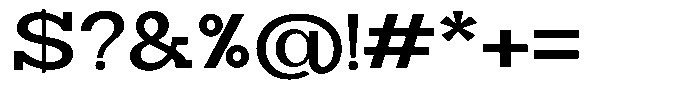 Zero Slab Semi Bold Semi Expanded Font OTHER CHARS