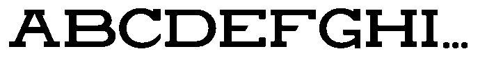 Zero Slab Semi Bold Semi Expanded Font UPPERCASE