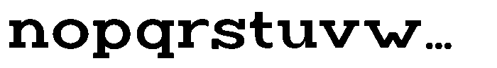 Zero Slab Semi Bold Semi Expanded Font LOWERCASE