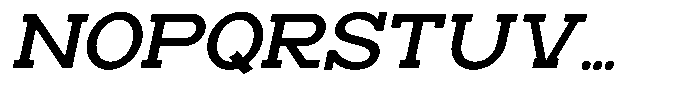 Zero Slab Semi Bold Slanted Font UPPERCASE