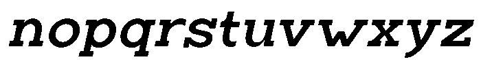 Zero Slab Semi Bold Slanted Font LOWERCASE